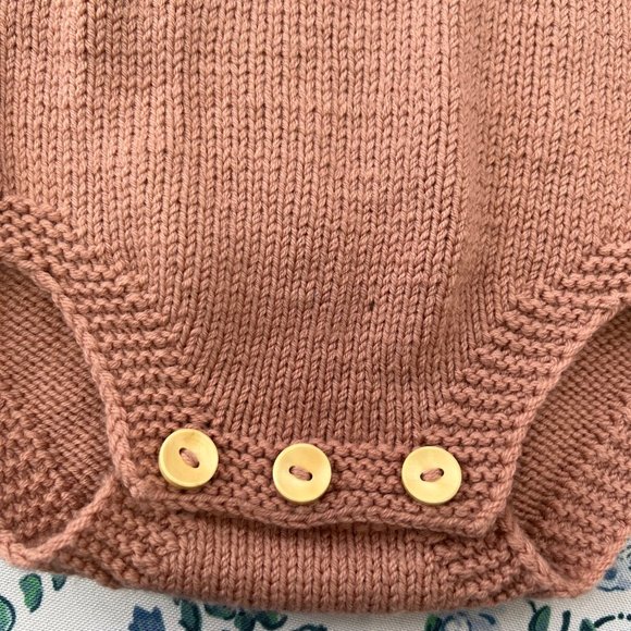 Handmade Floral Embroidered Soft Wool Girl's Romper - Exquisitely sweet - Etsy - Picture 3 of 4